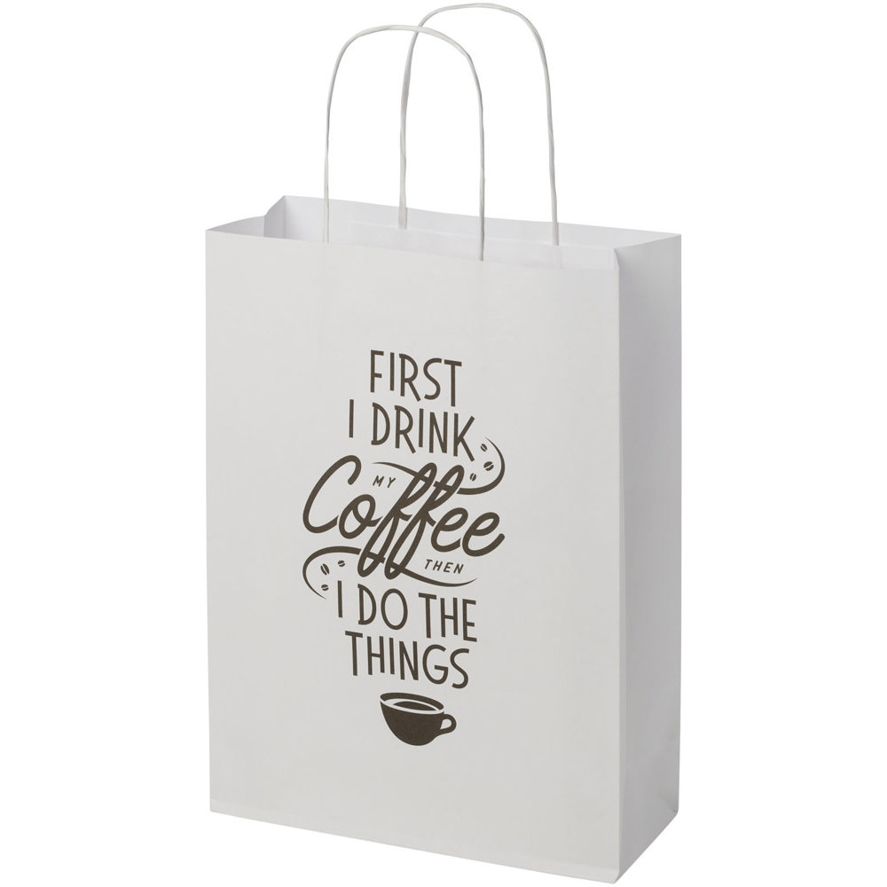 Papieren tas 120 g/m2 gemaakt van kraftpapier met gedraaide handgrepen - 24 x 9 x 32 cm