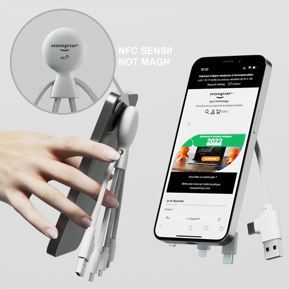 2099 | Xoopar Mr. Bio Smart Oplaadkabel met NFC