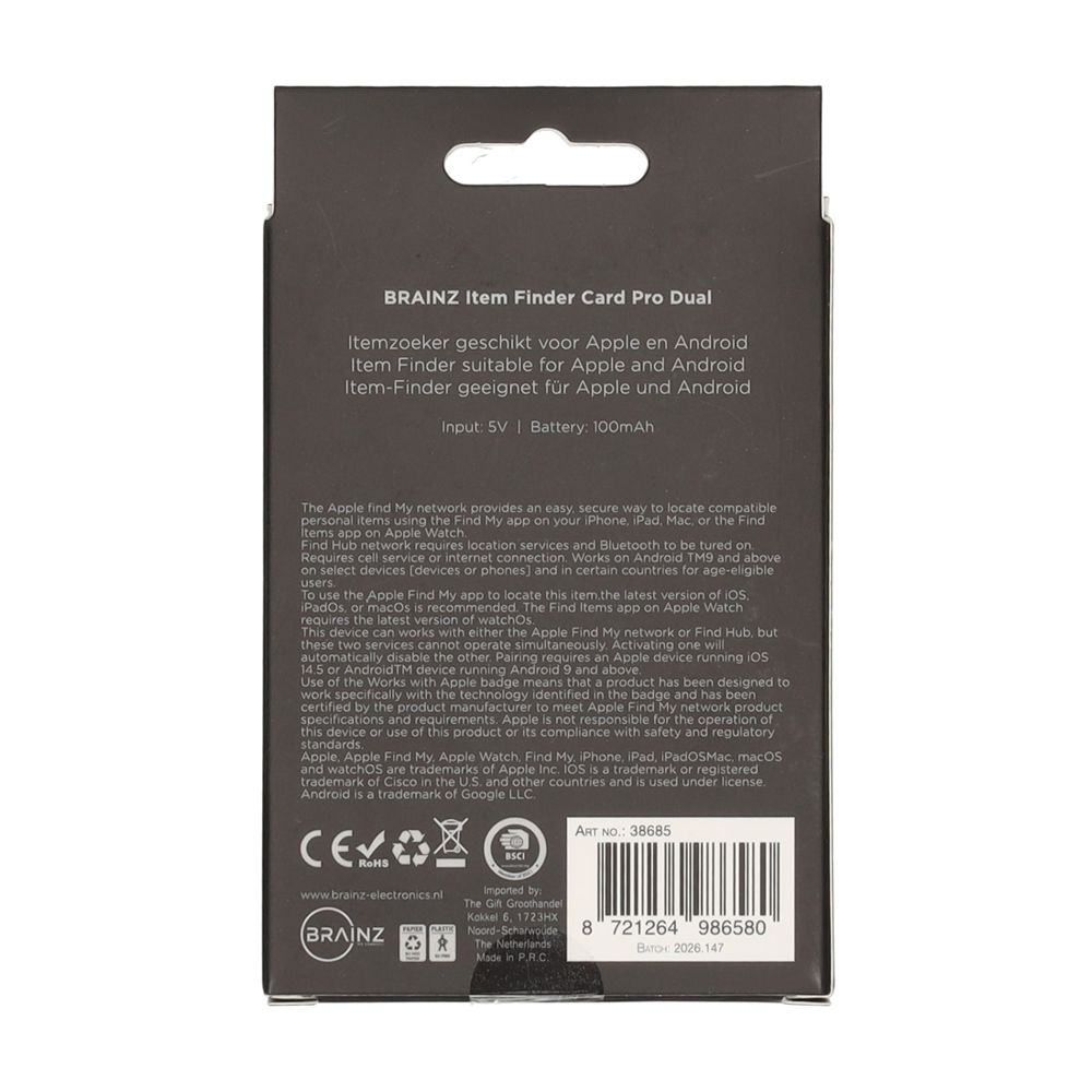 BRAINZ Item Finder Card Pro Dual