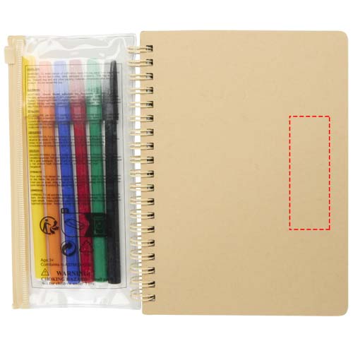 Squiggle B6 notitieboek met harde kaft en stiftenset