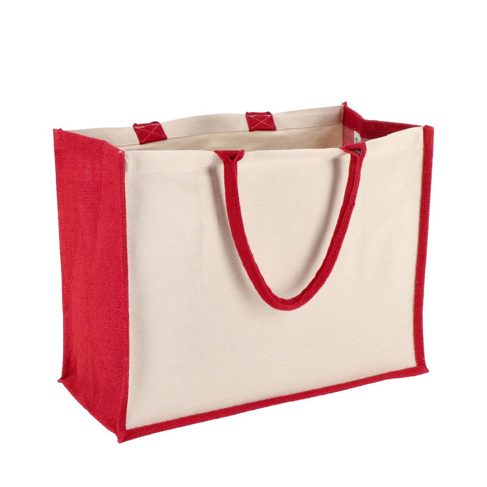 Jute-Katoen Tote OEKO-TEX® 42.5 x 19 x 32cm 320g/m²