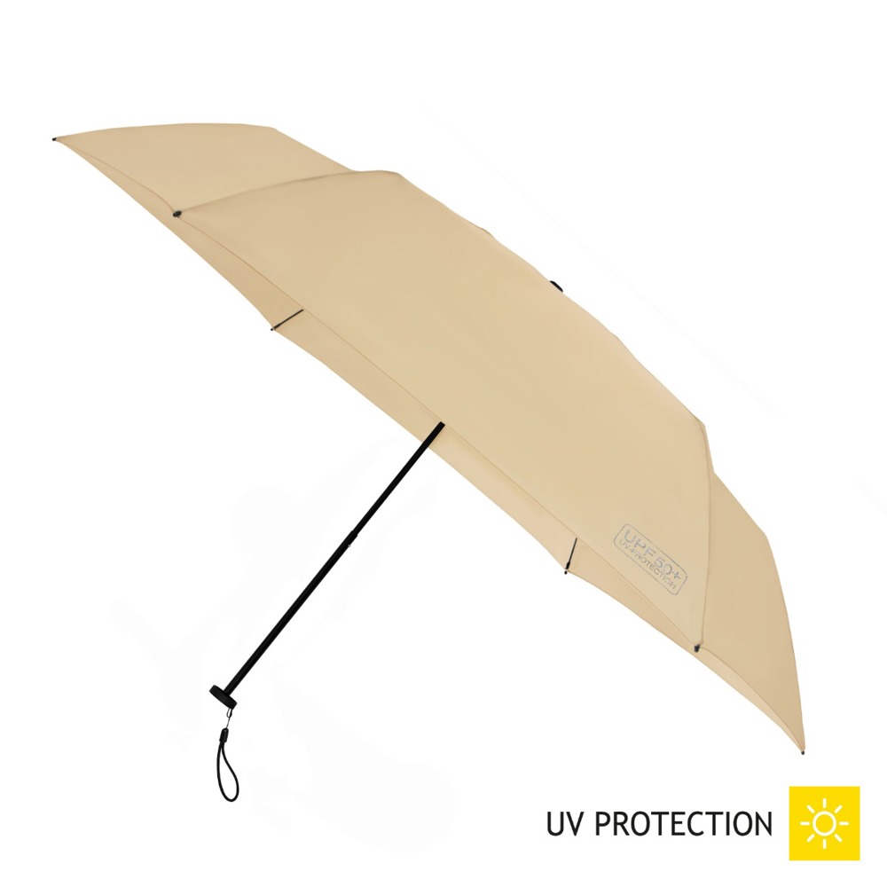 FALCONETTI - Opvouwbare zomerparaplu - Handopening - Windproof - 91 cm - Warm beige (± PMS 4755C)