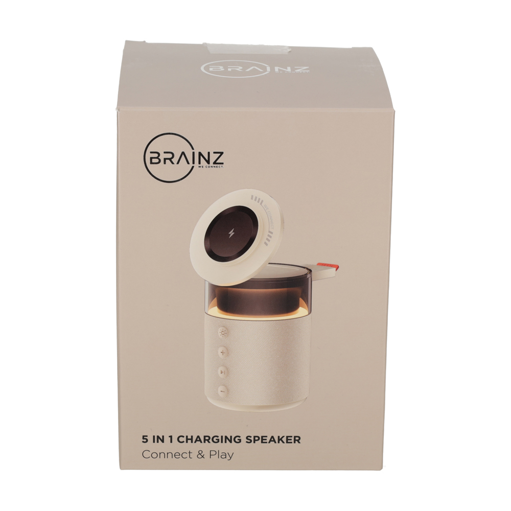 BRAINZ 5 in 1 Charging Speaker Taupe