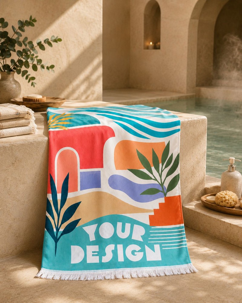 Custom-made hamamdoek 100 x 170 (full colour) met 250gsm