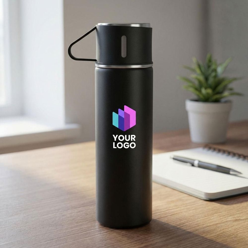 Thermosfles-set | Rvs | 420 ml + 2 bekers