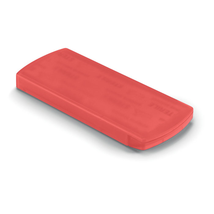 EVAN - Doosje met pleisters - transparant rood