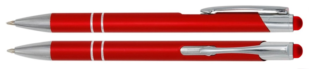 Aluminium touch-stylus balpen Marseille - Rood