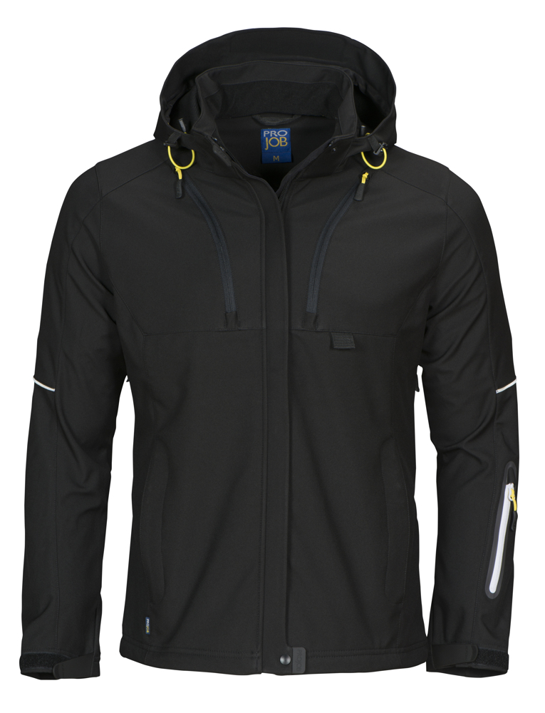 3412 DAMES SOFTSHELL JAS - Zwart