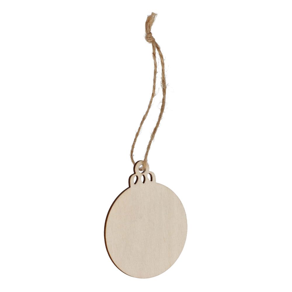 Houten kerstornament kerstbal