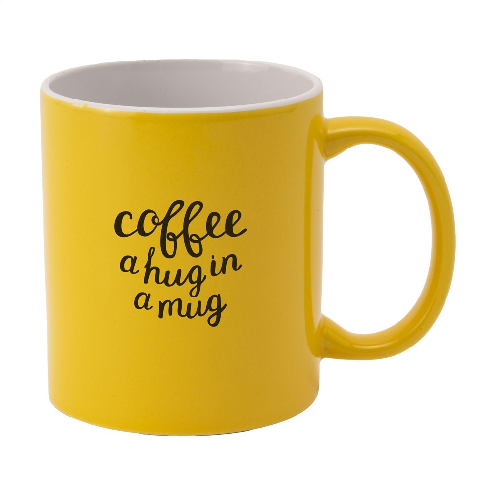 Kitty Mug Colour 350 ml mok - geel (± PMS 7406)