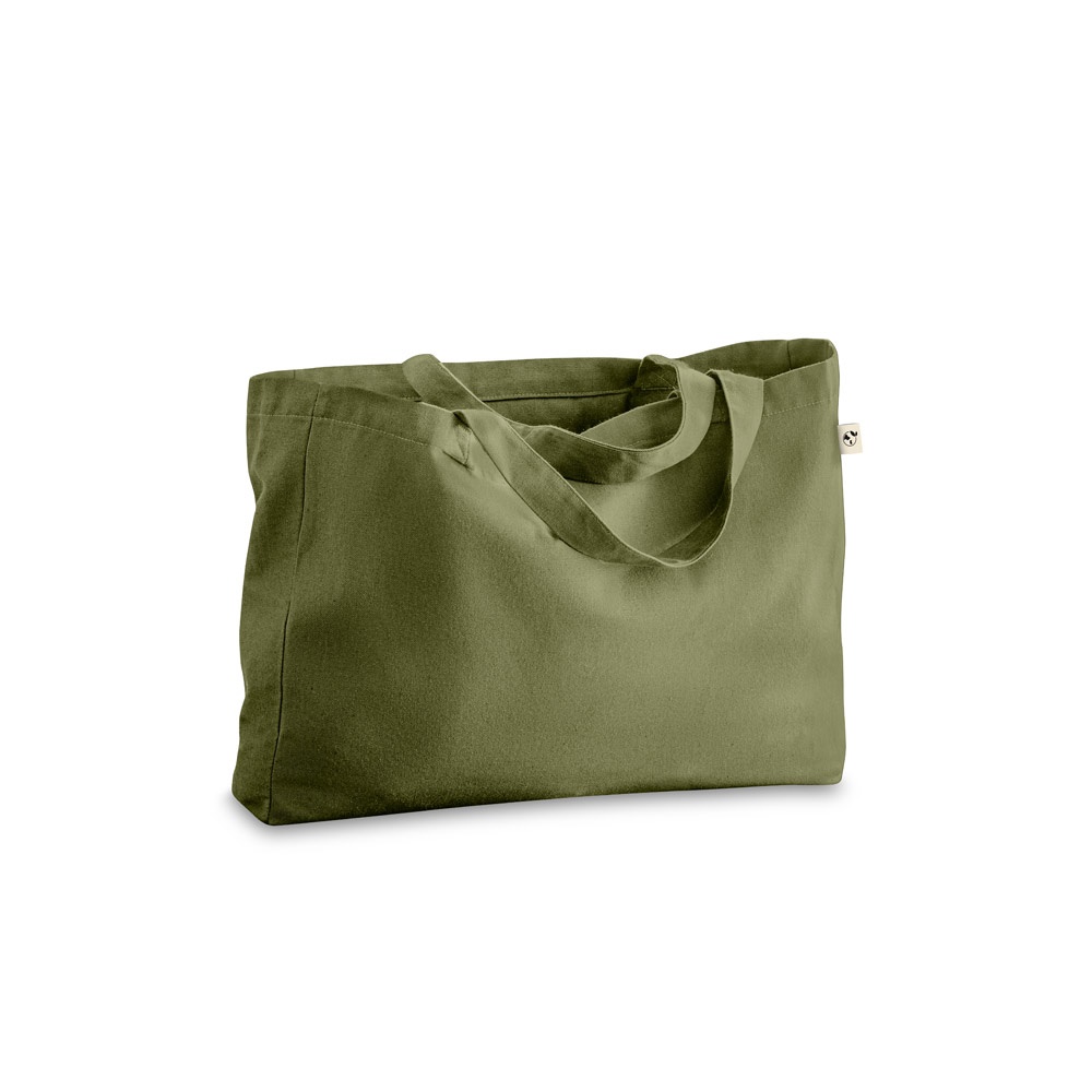 CAMDEN. Katoenen (50%), gerecycleerd katoenen (30%) en polyester (20% rPET) tas (280 g/m²) - Donkergroen