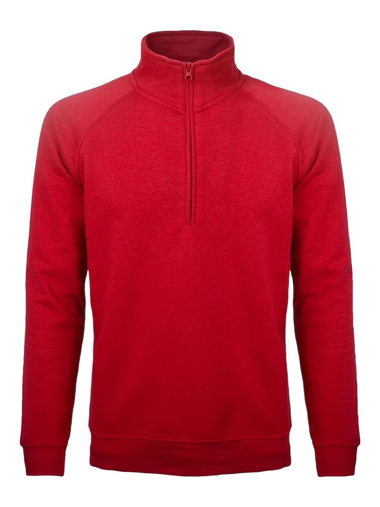 BS Sirio half zip sweater, 280 gr/m² - Rood (PMS 186c)