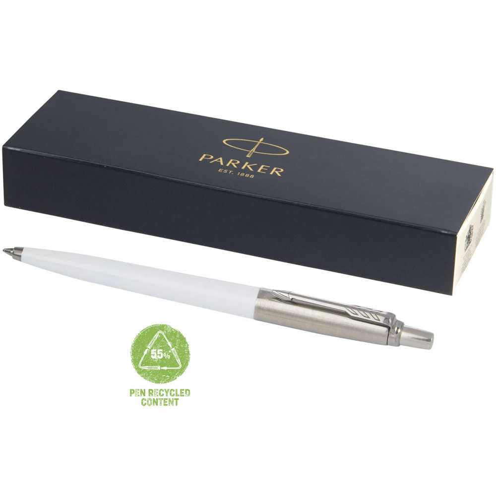 Parker Jotter gerecyclede balpen (blauwe inkt) - Wit