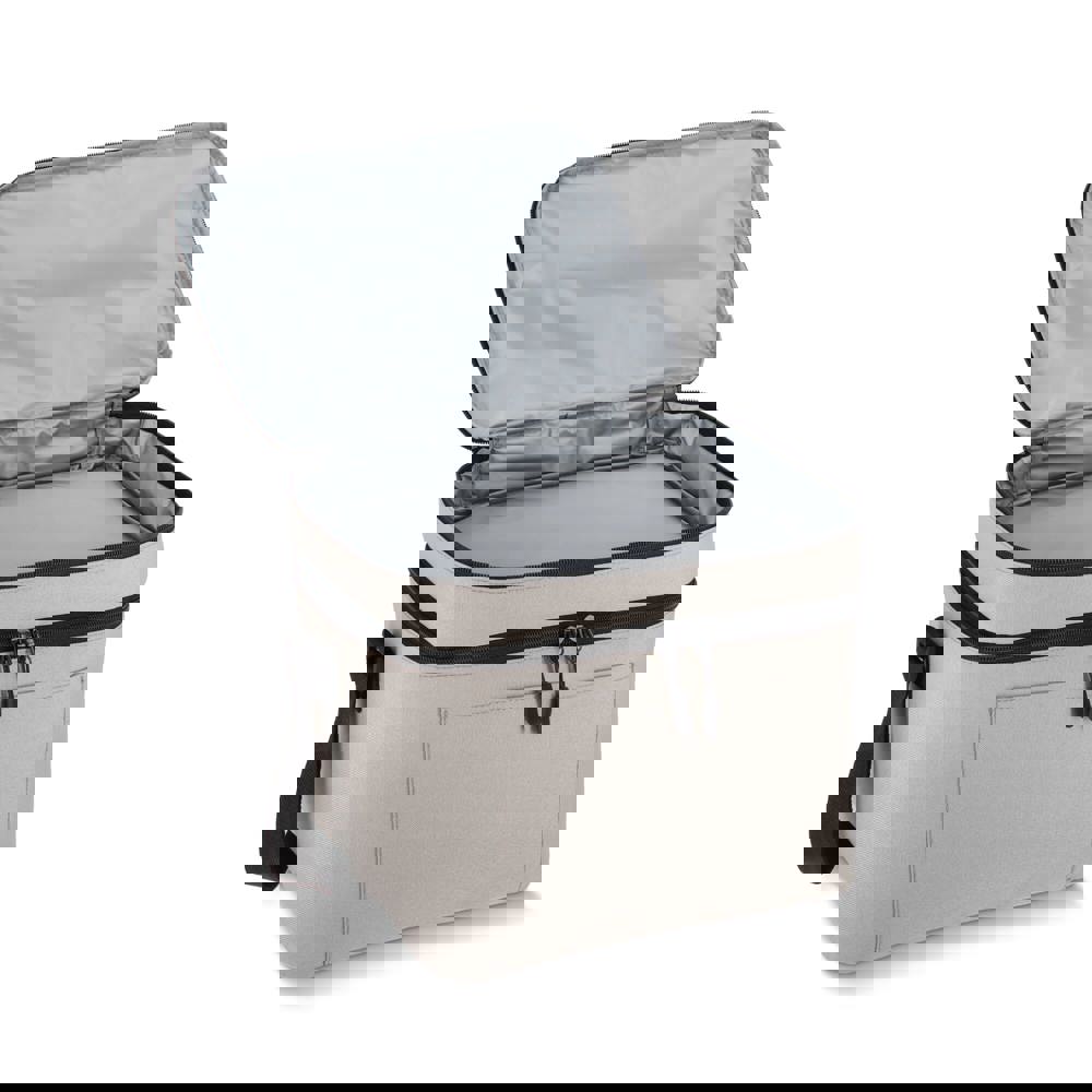 600D gerecycled PET koeltas met twee vakken 30 x 20 x 25 cm 12 L