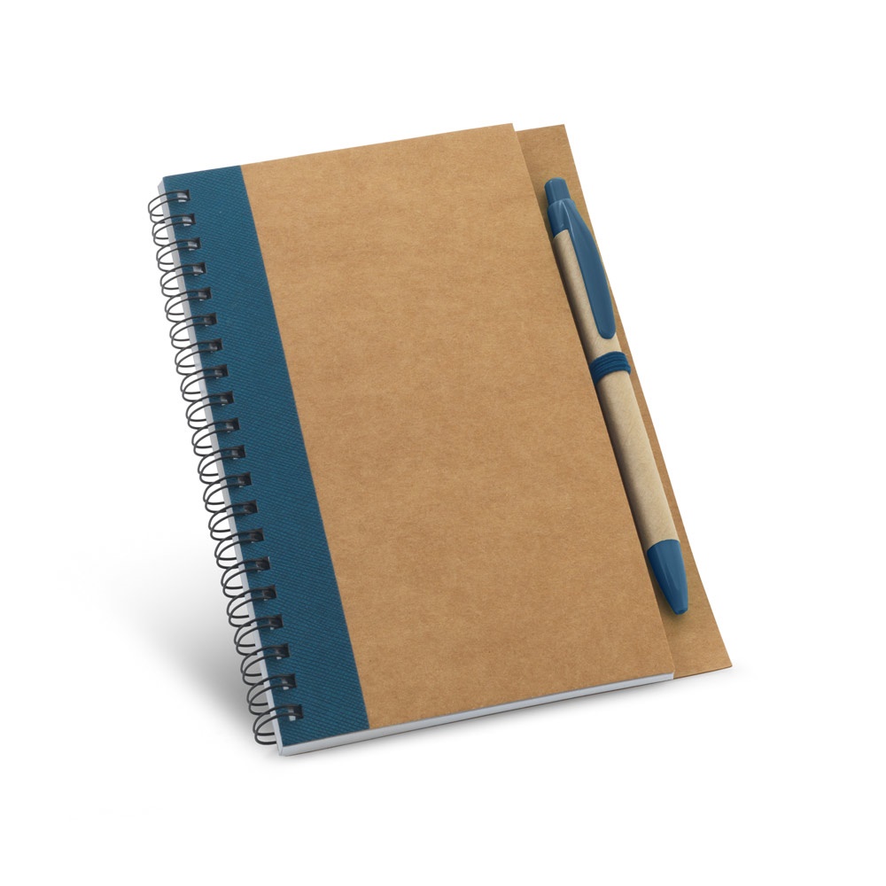 ASIMOV. B6 notitieboek met metalen spiraal en niet-gelinieerde pagina´s - Blauw