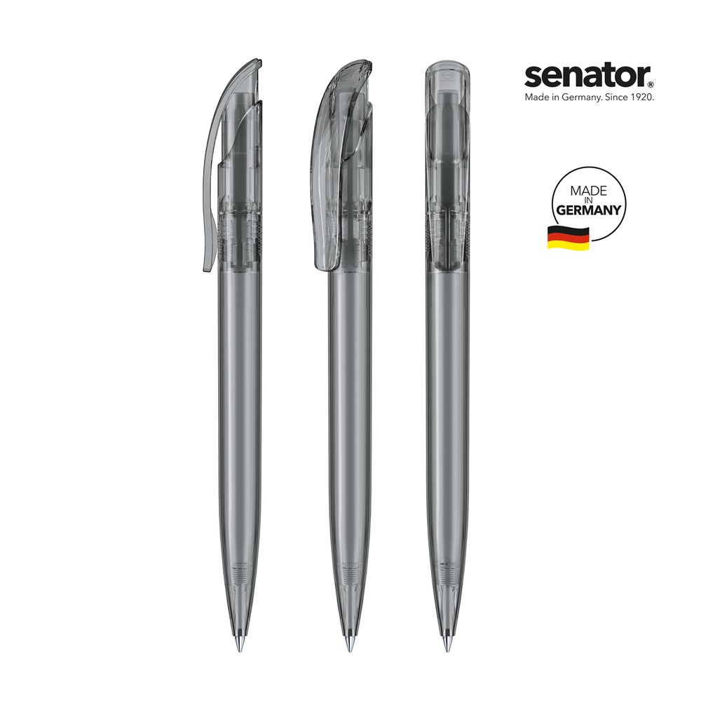 senator® Challenger Clear  retractable pen - cool gray 9