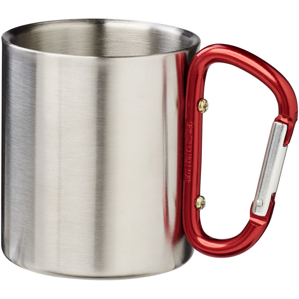 Alps 200 ml geïsoleerde beker met karabijnhaak - rood