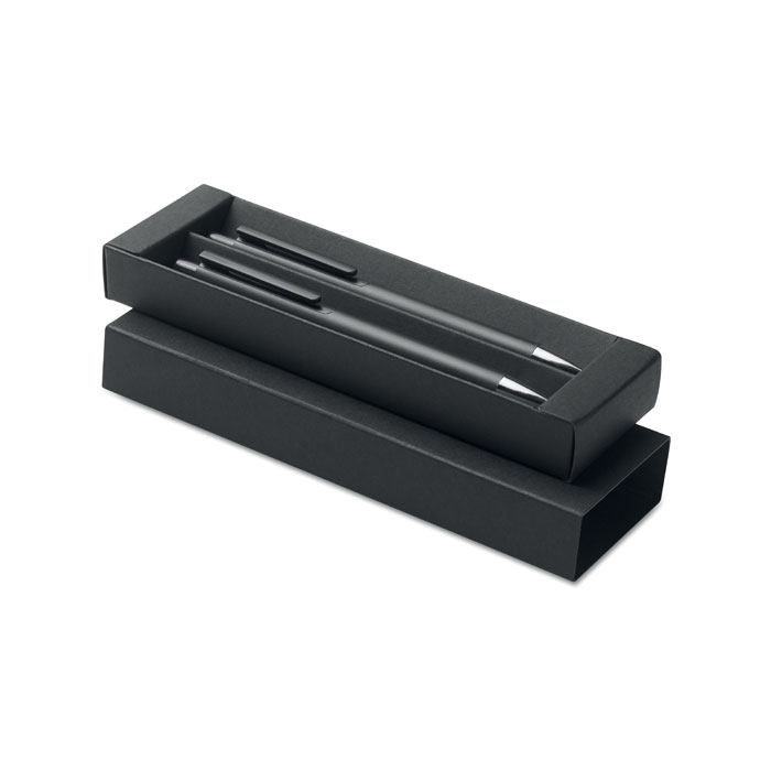 ORWELL - Gerecycled aluminium pennenset - Zwart