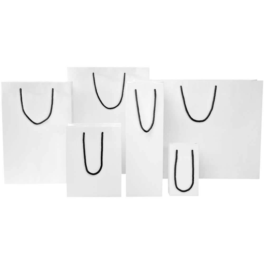 Handgemaakte 170 g/m2 integra papieren tas met PP woven handgrepen - 18 x 9 x 23 cm