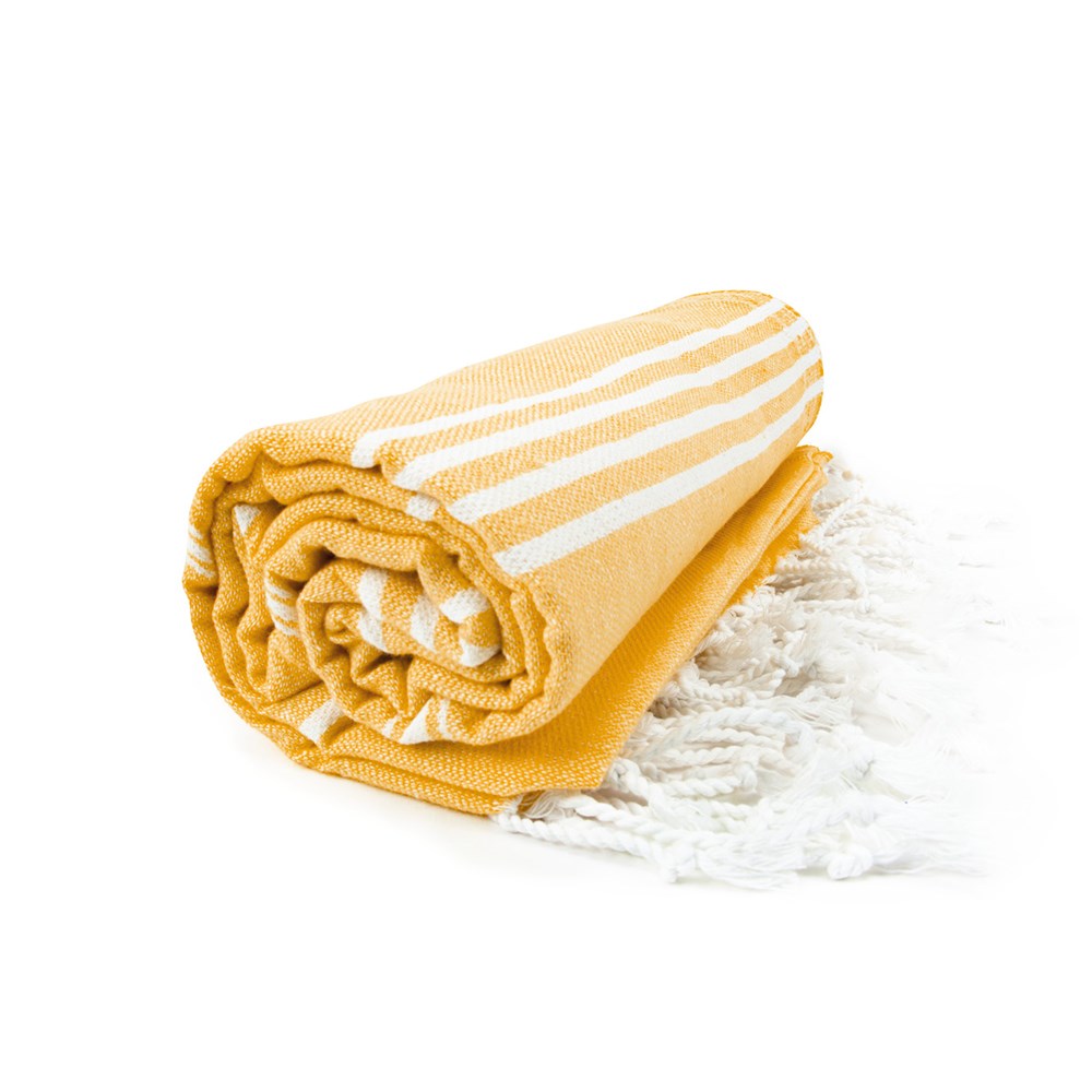 Hamam Sultan Towel - Goudgeel/wit