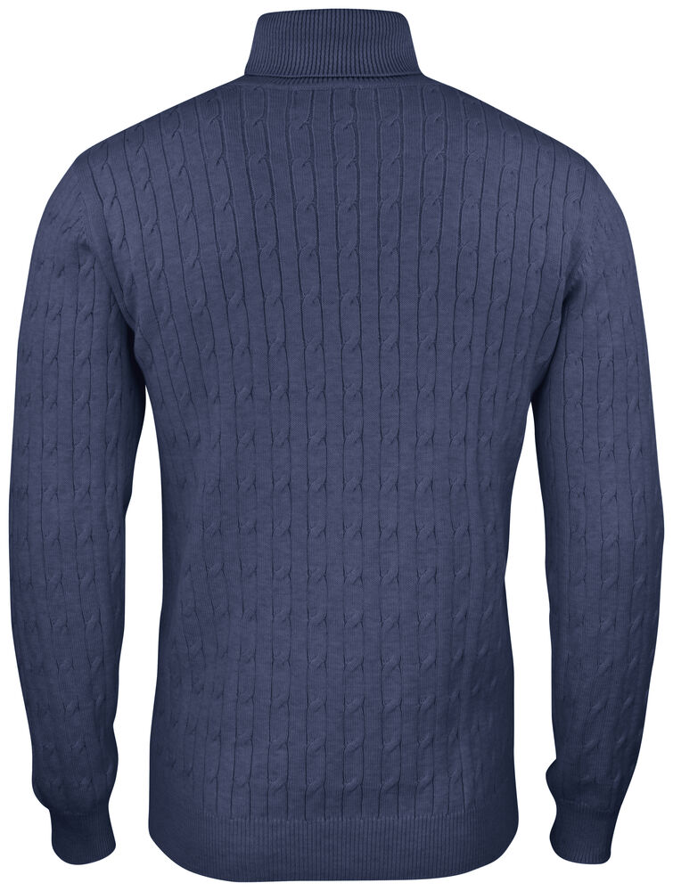 Cutter & Buck - Blakely Rollerneck Heren Navy Mélange 4XL