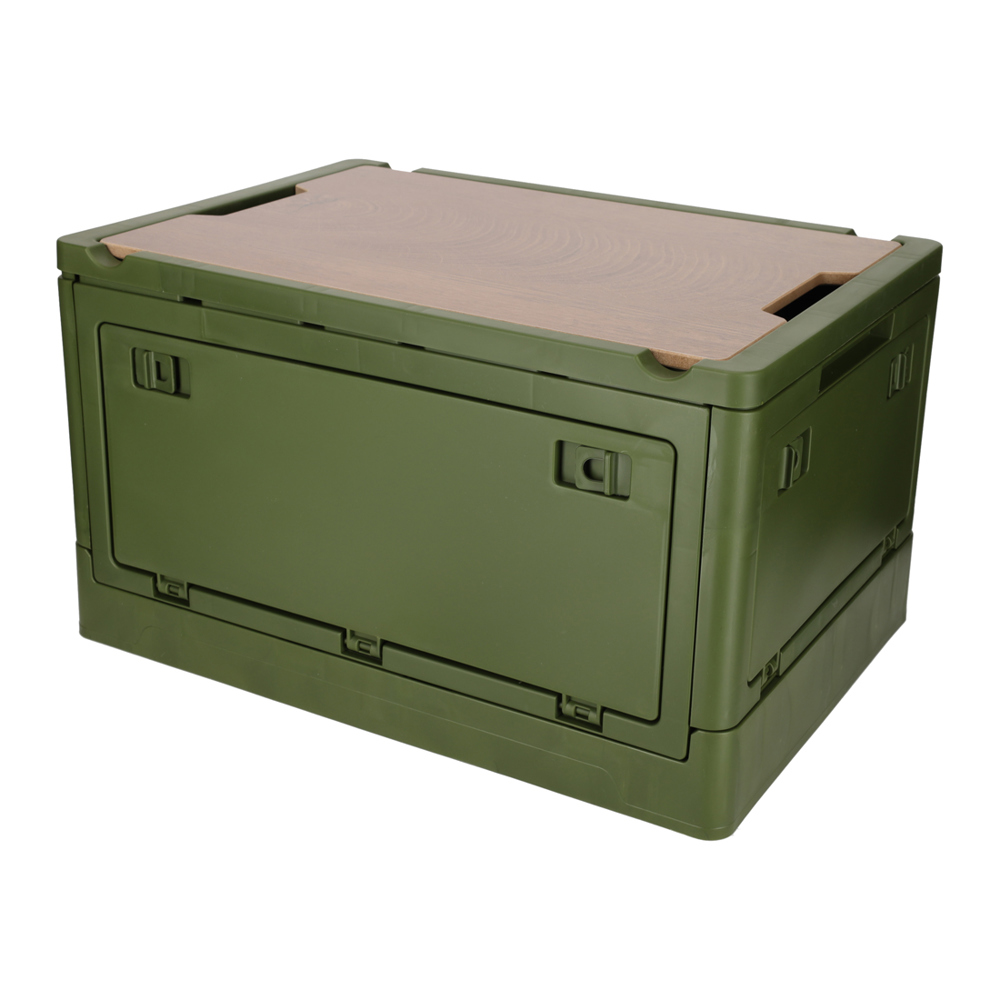 NORLÄNDER Krat Met Houten Deksel & Koeltas - Groen