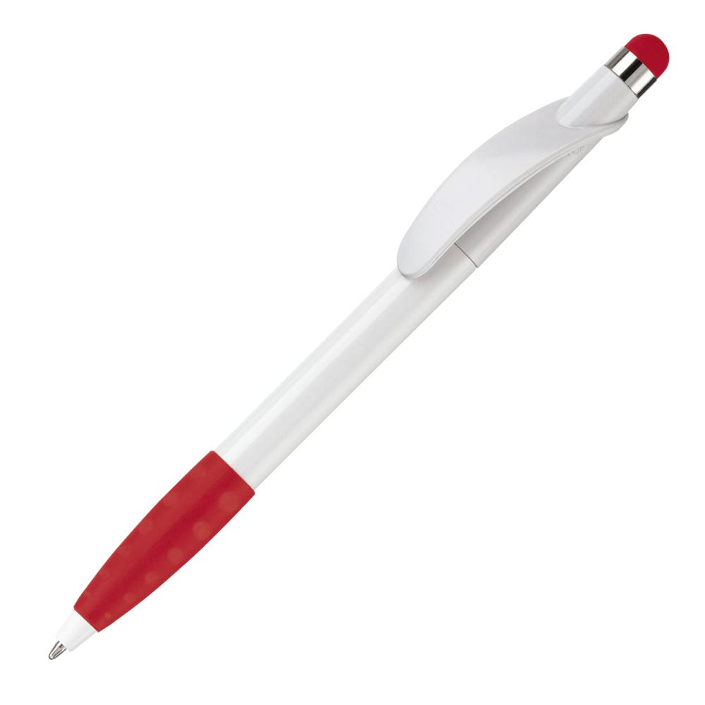 Balpen Cosmo stylus hardcolour - Wit / Rood
