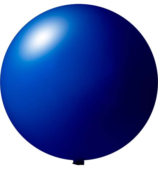 Reuzenballonnen bedrukt Ø 250 cm - Donker blauw (4456) Pastel (± PMS 661)