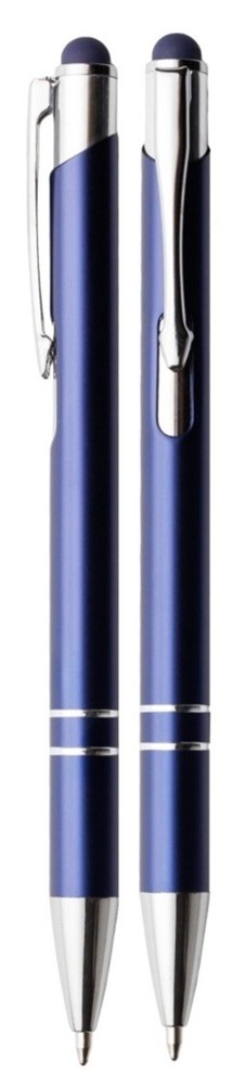 Aluminium touch-stylus balpen Marseille - Navyblauw