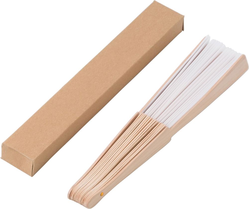 Handwaaier Rosanne | Gerecycled stof | Houten handvat