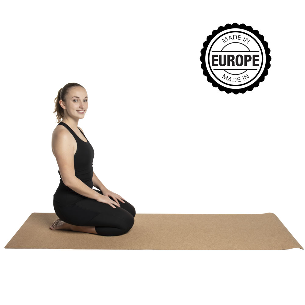 Yogamatte kurk natuur + natuurlatex - "Made in Europe"