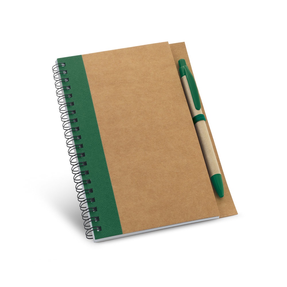 ASIMOV. B6 notitieboek met metalen spiraal en niet-gelinieerde pagina´s - Groen