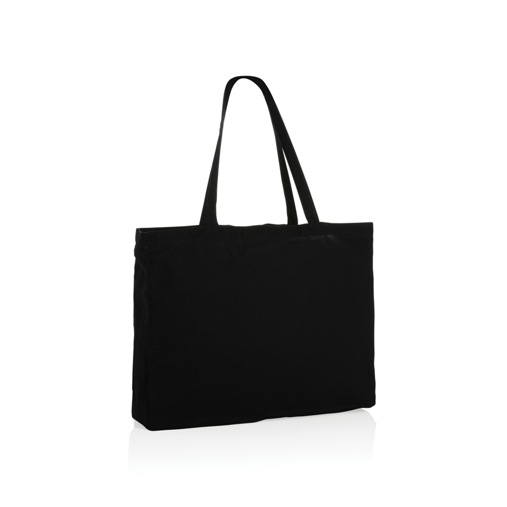 Impact AWARE ™ gerecycled katoenen shopper 145gsm - zwart (± PMS Black)