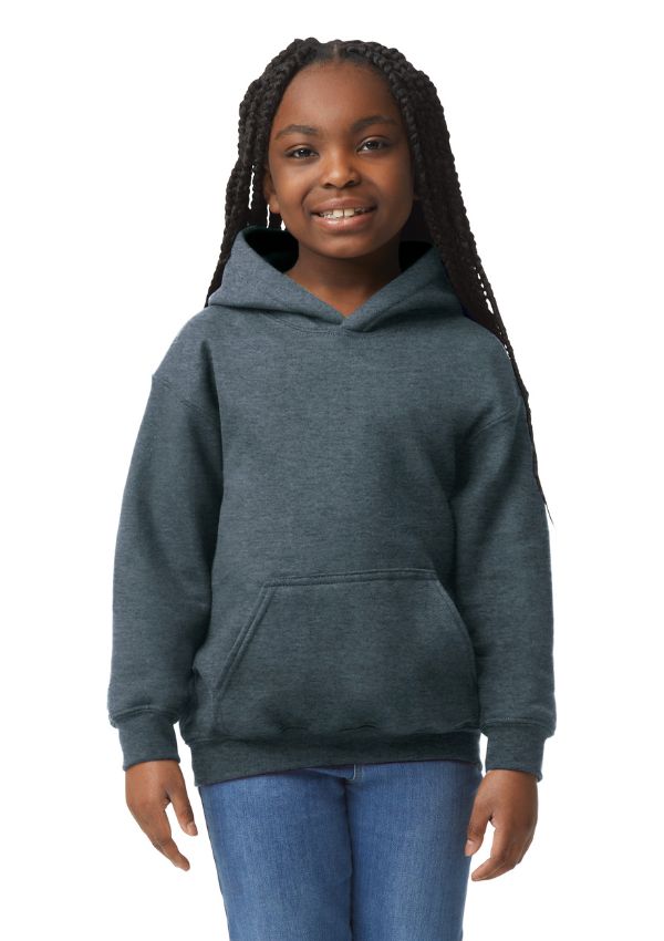 Gildan Heavy Blend Hooded Sweater for kids - 108 Dark Heather