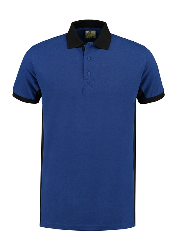 Lemon & Soda Workwear Contrast Polo - Royal Blue/BK