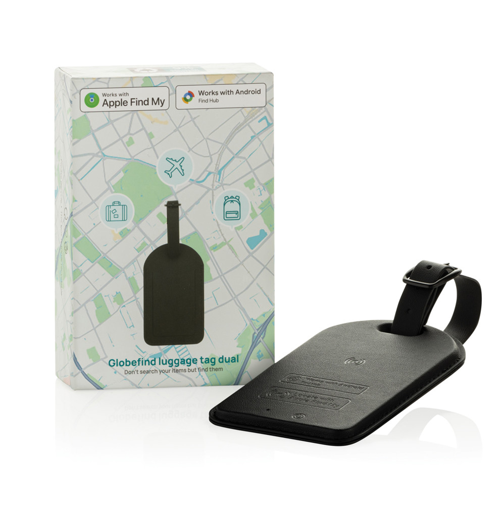Globefind Dual RCS luggage tag met wereldwijd lokaliseren