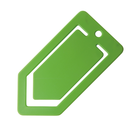 Papierclip pijl - lichtgroen