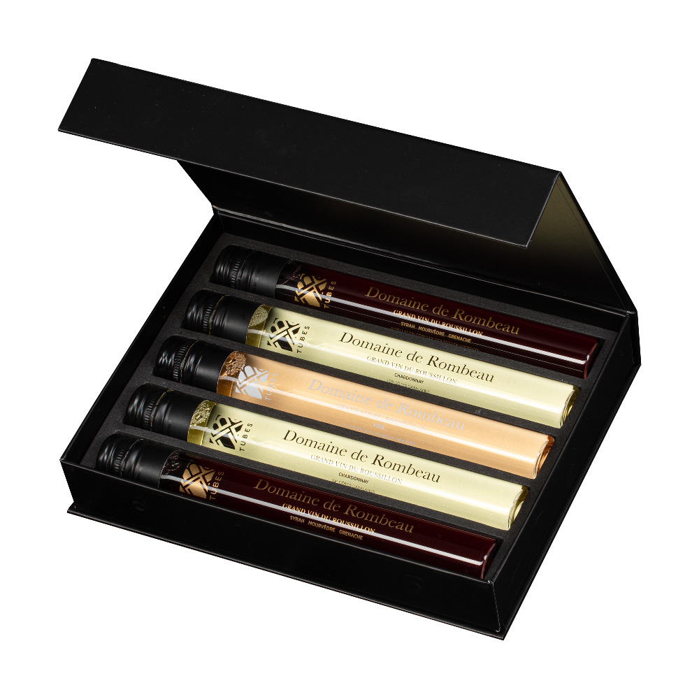 Giftbox | Domaine de Rombeau mix | 5 x 100 ML | Glas
