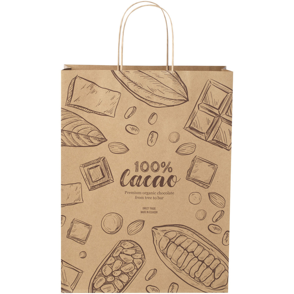 Papieren tas 120 g/m2 gemaakt van kraftpapier met gedraaide handgrepen - 31 x 12 x 41 cm