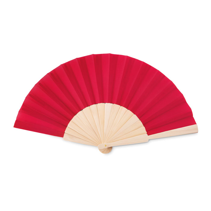 FANNY WOOD - Waaier hout/polyester - rood