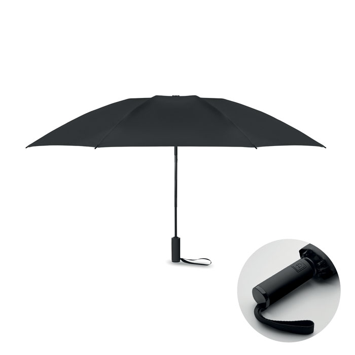 AGUMBE - 23" windbestendige paraplu - Zwart
