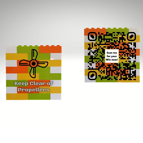 Bouwsteentjes QR code puzzel 24 stuks