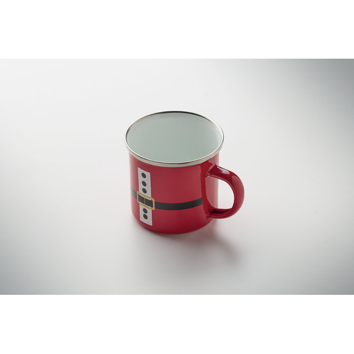 SANTAMEL - Kerstman emaille mok 300ml