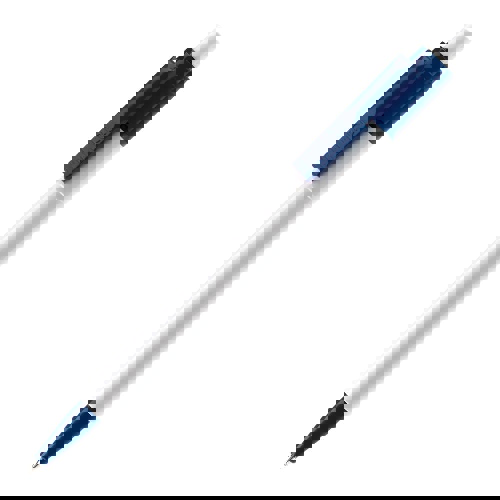 Balpen Baron Colour hardcolour - Wit / Donkerblauw