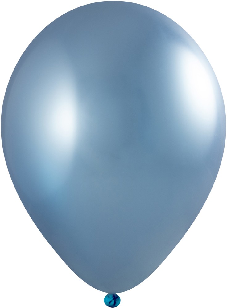 Ballonnen bedrukt Qualityprint Ø 35 cm / omvang 90-100 cm / 12 inch - Blauw Chroom (4750)