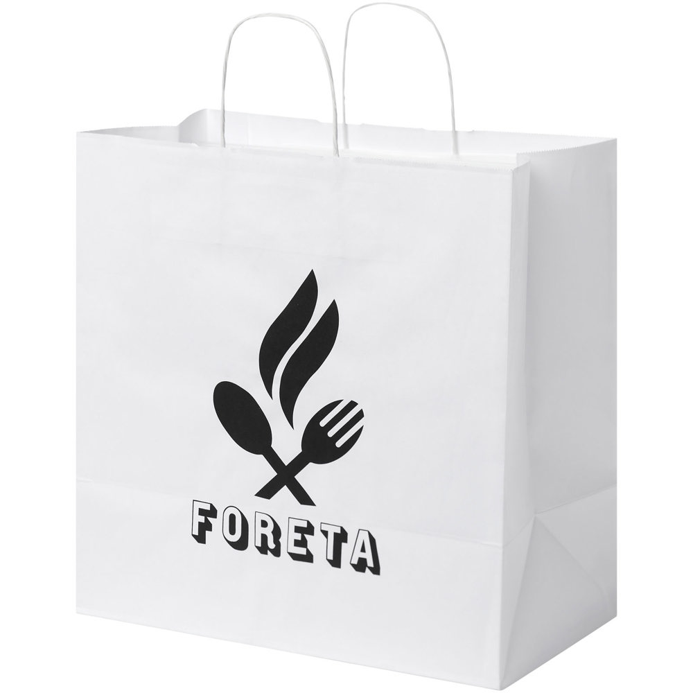 Papieren tas 80-90 g/m2 gemaakt van kraftpapier met gedraaide handgrepen - 34 x 20 x 35 cm