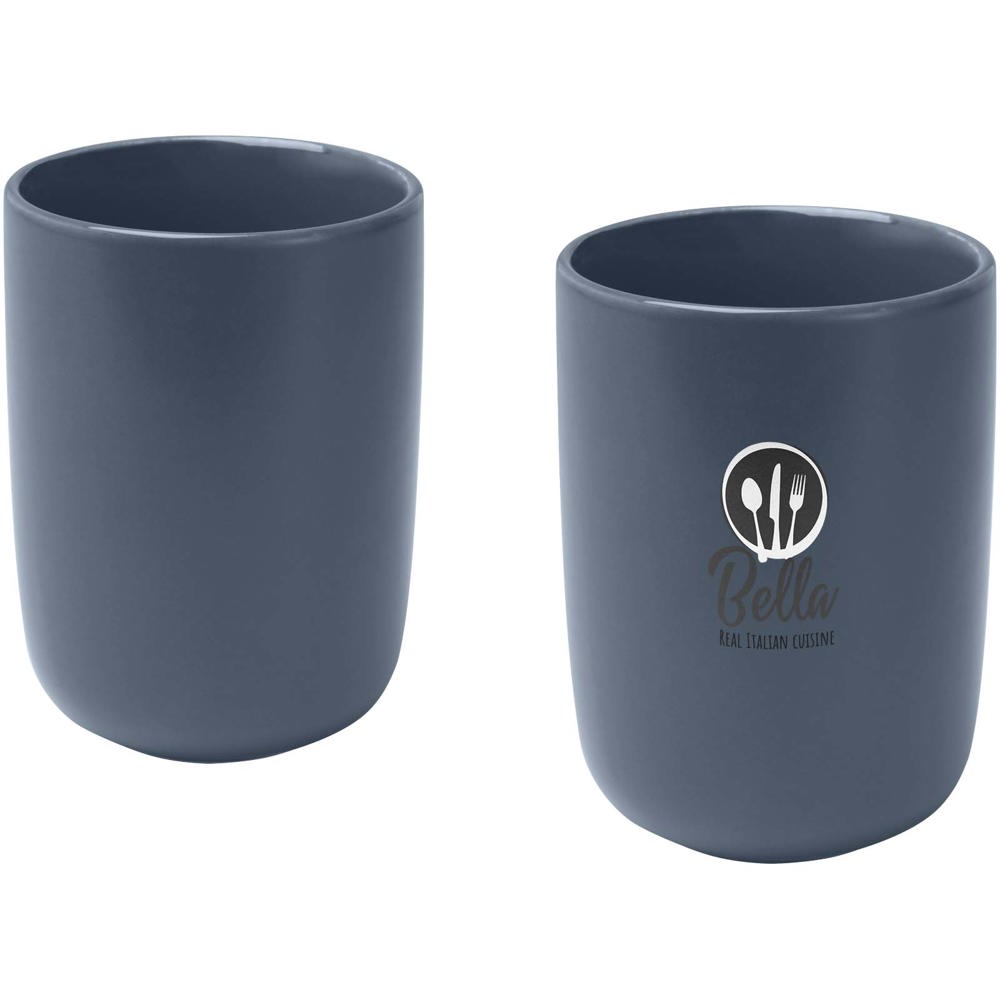 Male keramische bekers van 350 ml met matte afwerking, set van 2