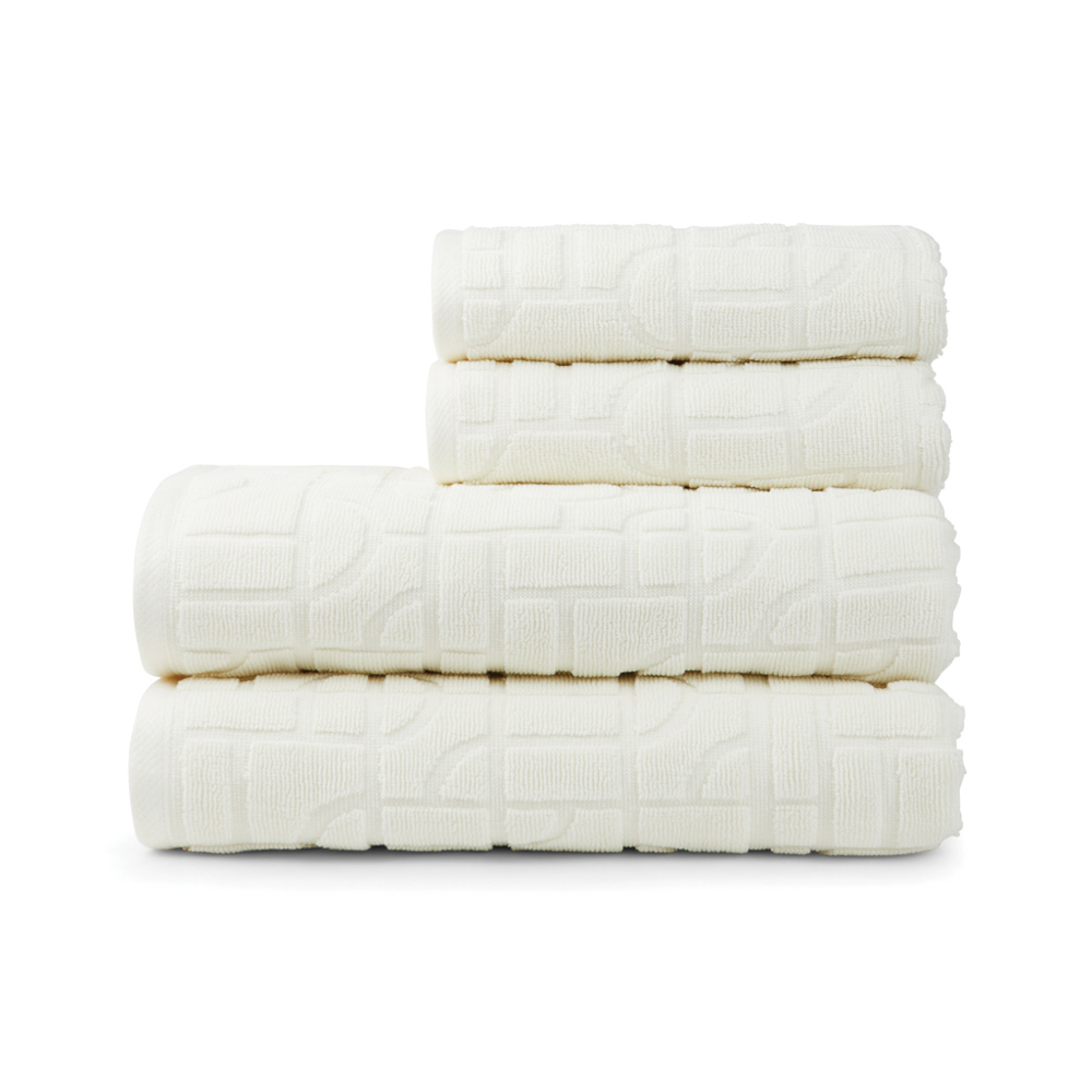 VINGA Verso OCS biologisch katoenen handdoekenset, 4 stuks - naturel (± PMS 11-0701 TCX)