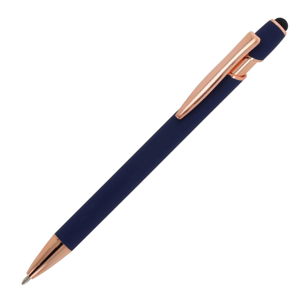 Balpen Paris Luxe Metaal rubberised - Donkerblauw