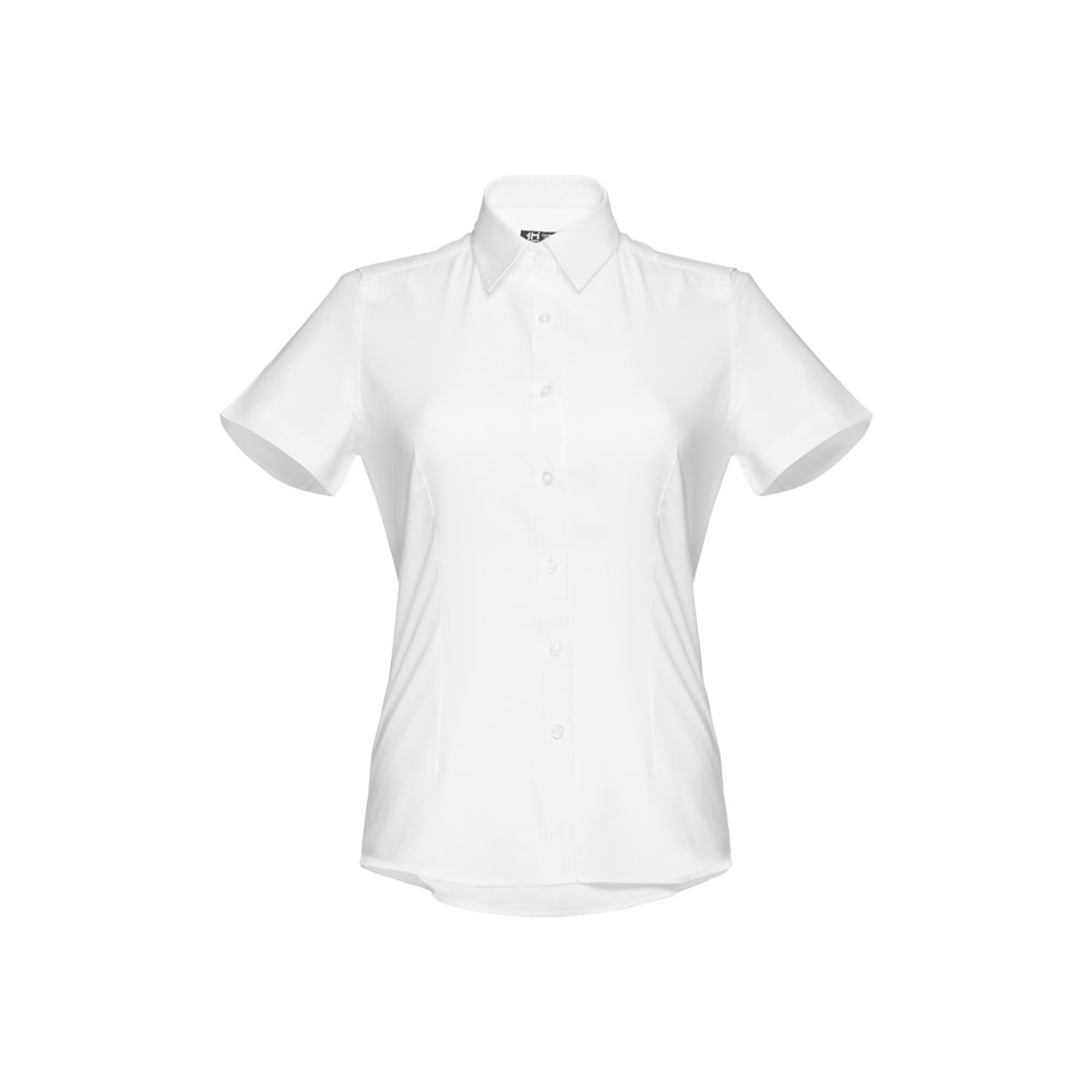 THC LONDON WOMEN WH. Oxford overhemd met korte mouwen voor dames. Witte kleur